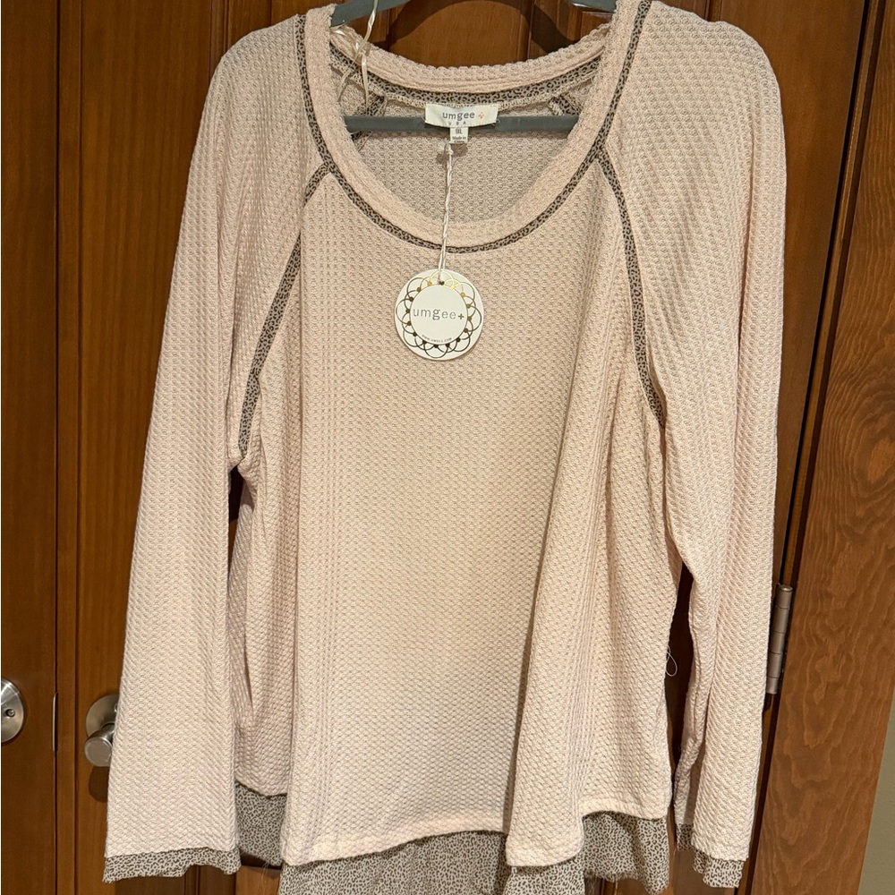 Umgee Long Sleeve Waffle Knit Top